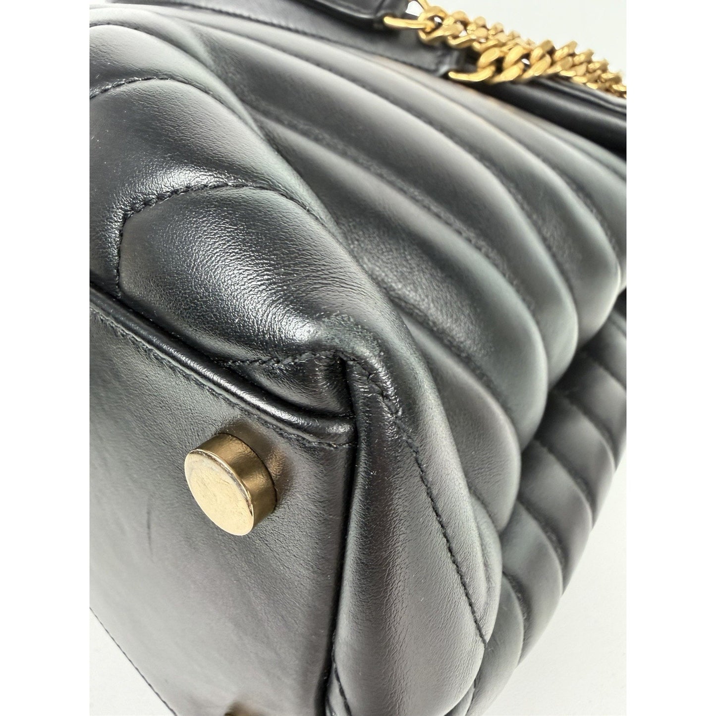 Saint Laurent Loulou Large Shoulder Bag in Black Quilted Leather C5