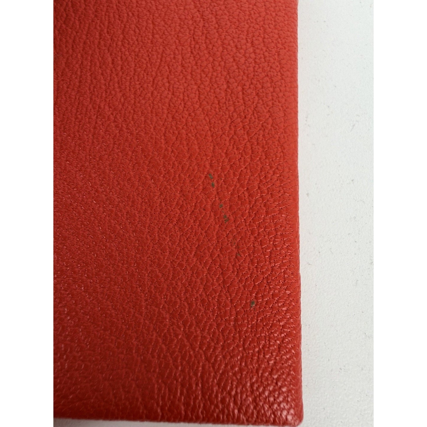 Hermes Chevre Mysore Calvi Red Card Case in Grained Leather 2021