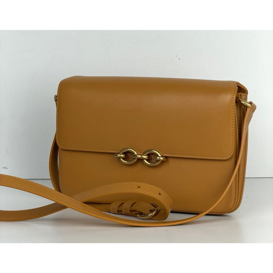 Saint Laurent Le Maillon Shoulder Bag in Yellow Leather for Women D3