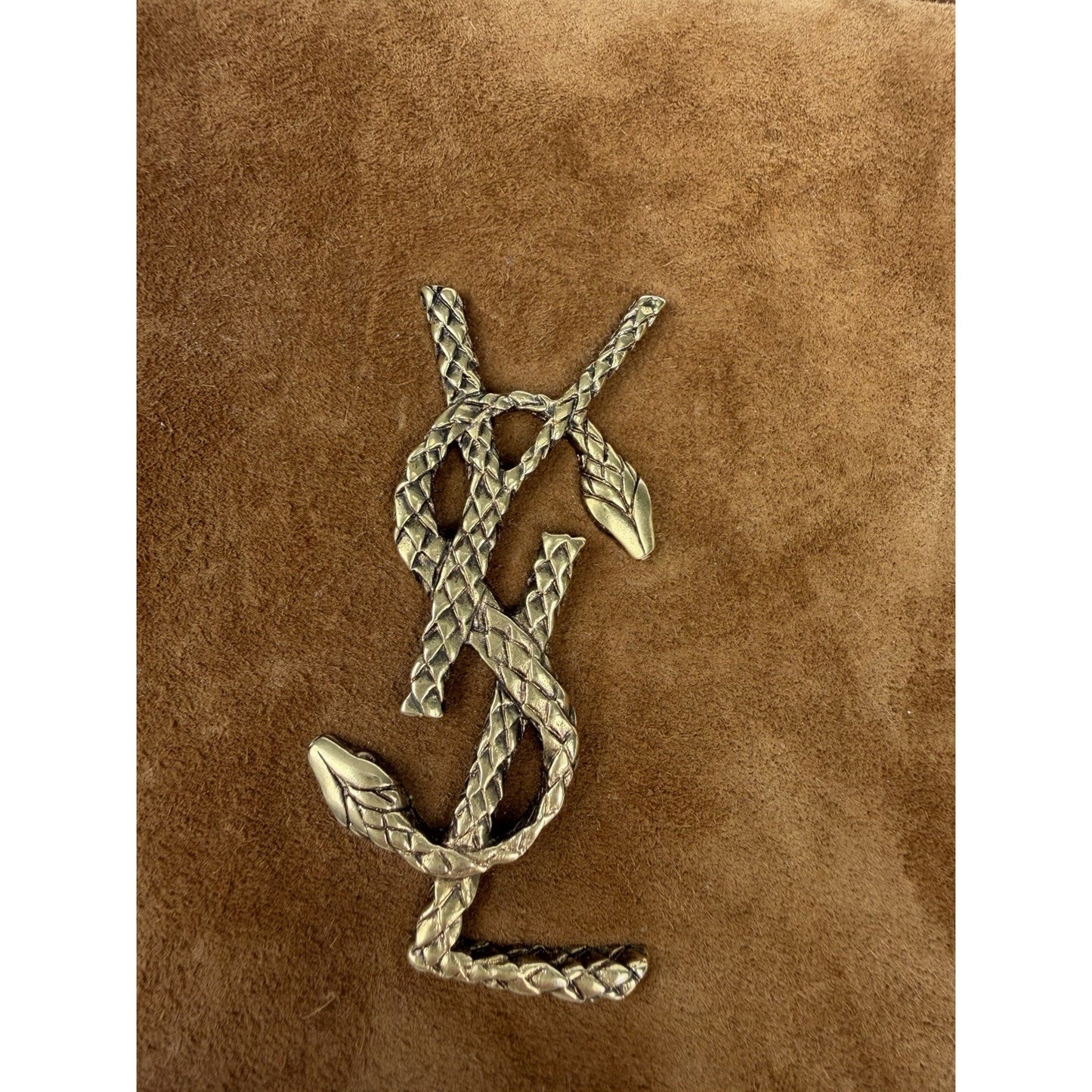 Saint Laurent Dylan Shoulder Bag Small in Brown Suede and Gold-Tone Hardware