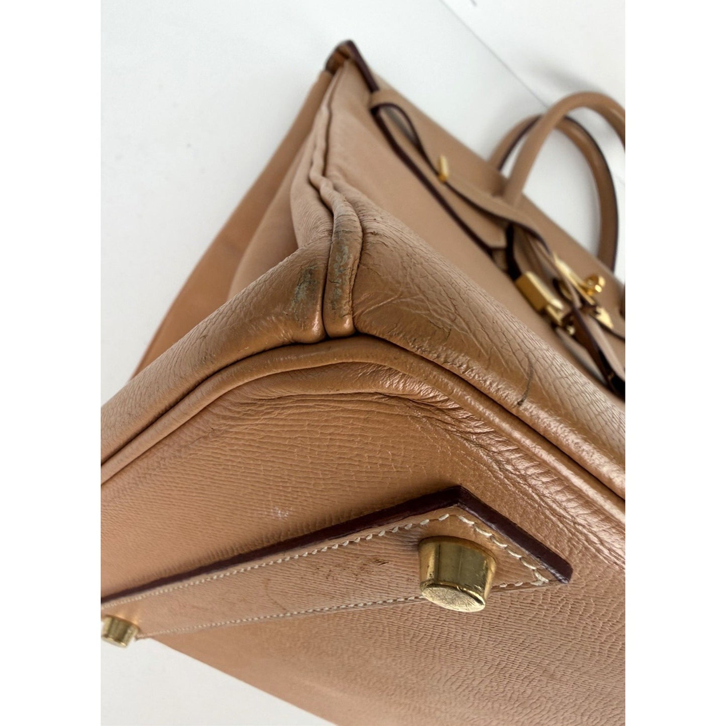 Hermès Birkin 40 Handbag Vintage in Gold Togo Leather 1999 C-7