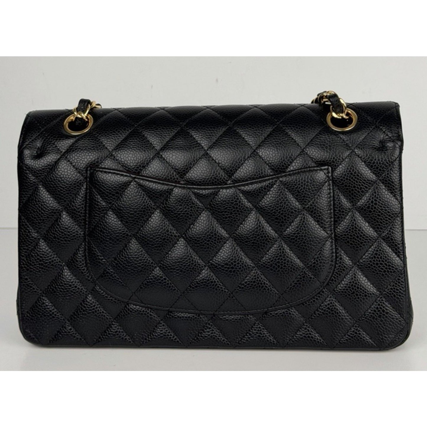 Chanel Classic Double Flap Medium Bag Black Caviar Leather Gold Hardware 2019 D7