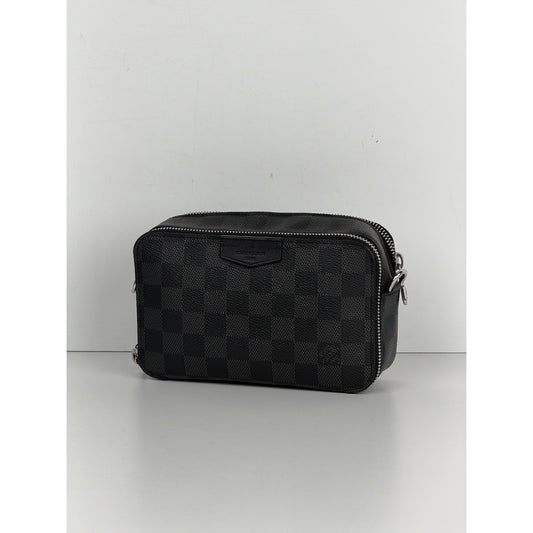 LOUIS VUITTON Damier Graphite Alpha Wearable Wallet Crossbody Bag NFC