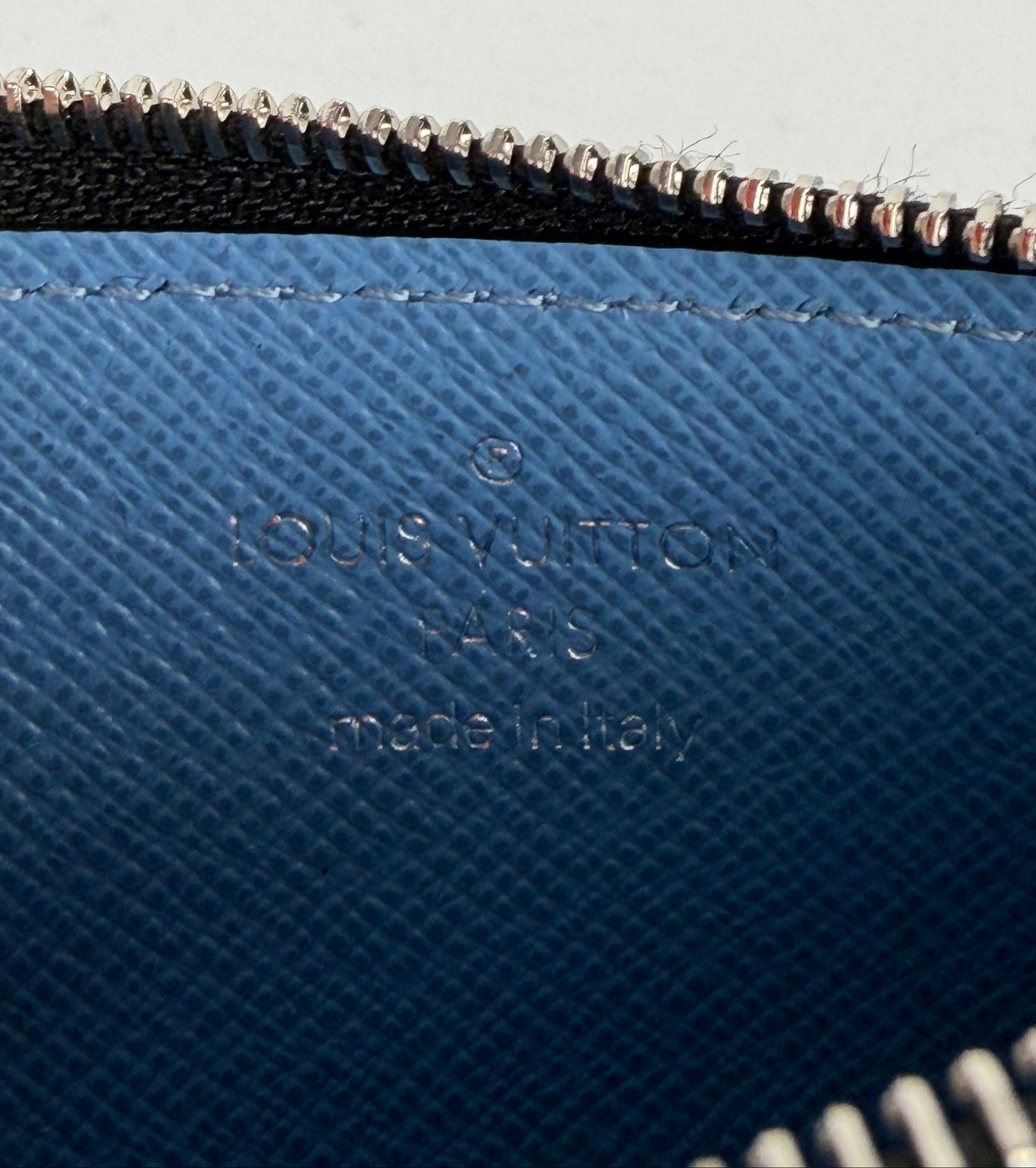 Louis Vuitton Taigarama Coin Card Holder in Blue LV Monogram Canvas NFC Y