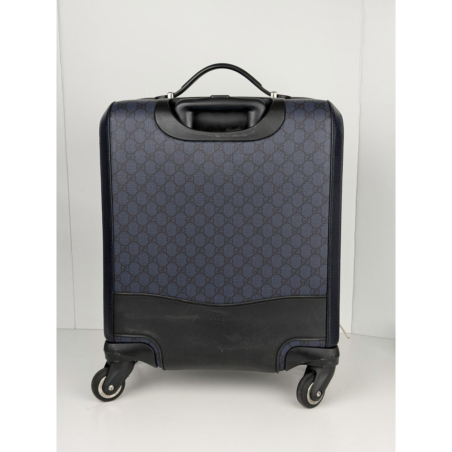 Gucci Ophidia GG Small Cabin Trolley in Blue/Black GG Supreme Coated Canvas