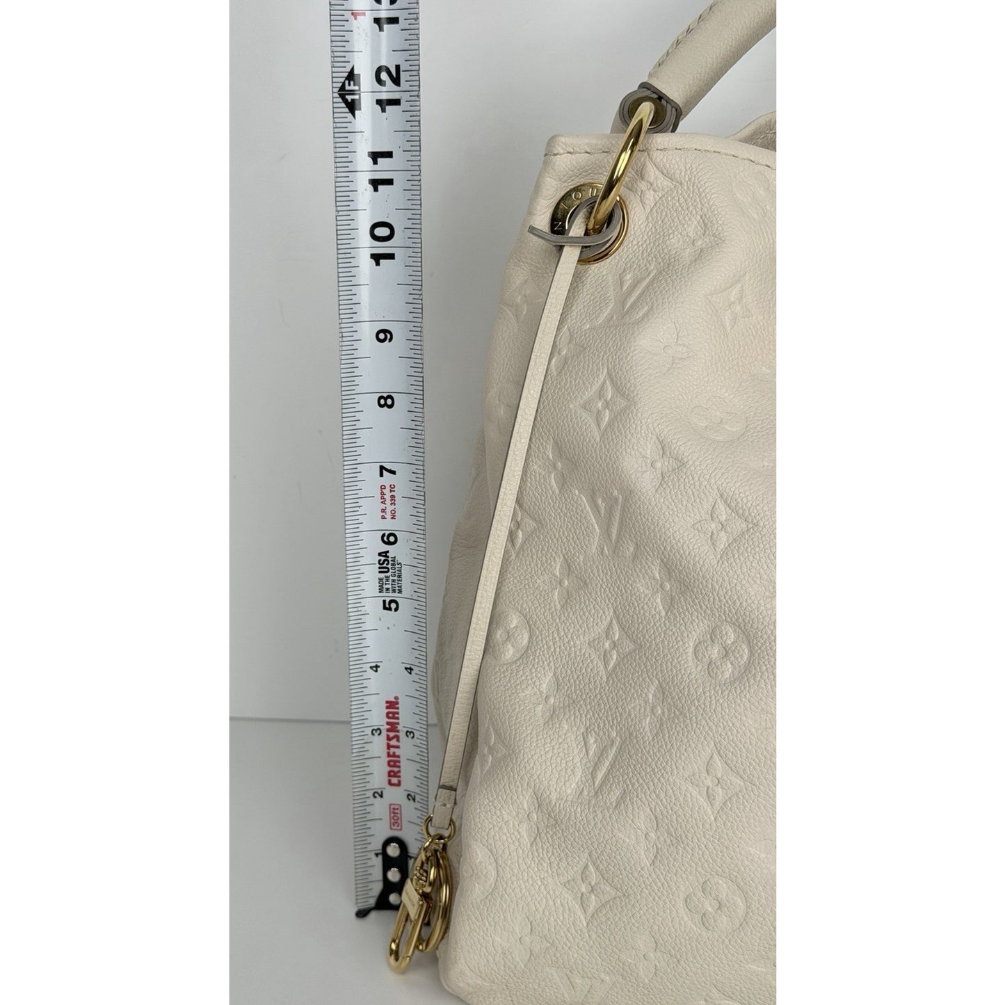 Louis Vuitton Artsy MM Shoulder Bag in White Monogram Empreinte Leather 2012 E4