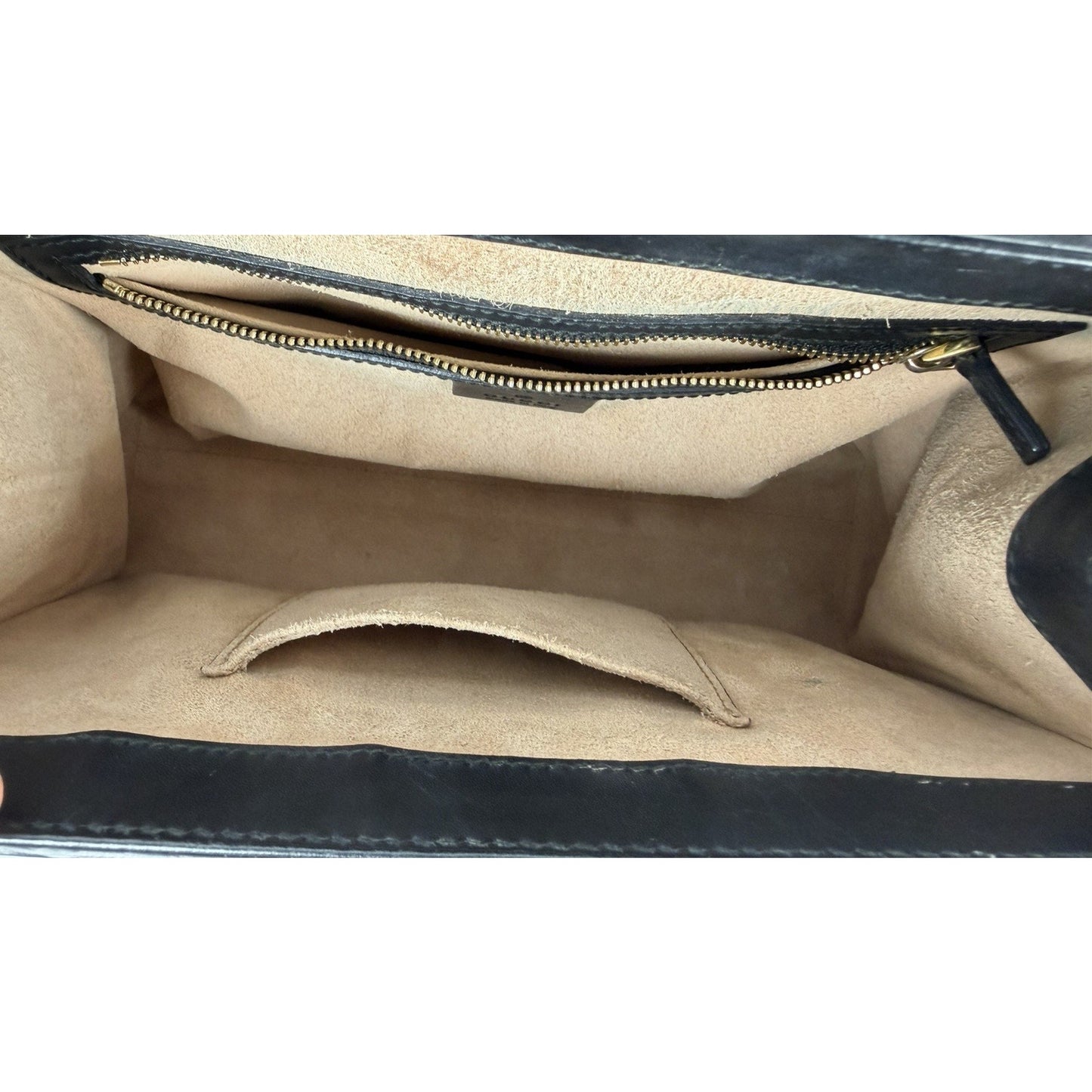 Gucci Padlock Small Bag in Black Embossed GG Leather Top Handle S