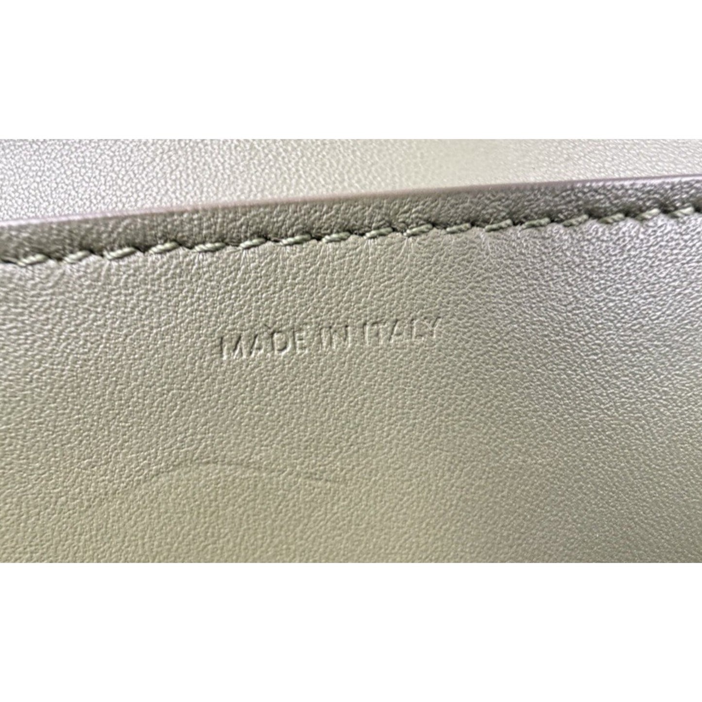 Celine Classic Box Flap Medium Bag in Light Khaki Liege Calfskin Leather S