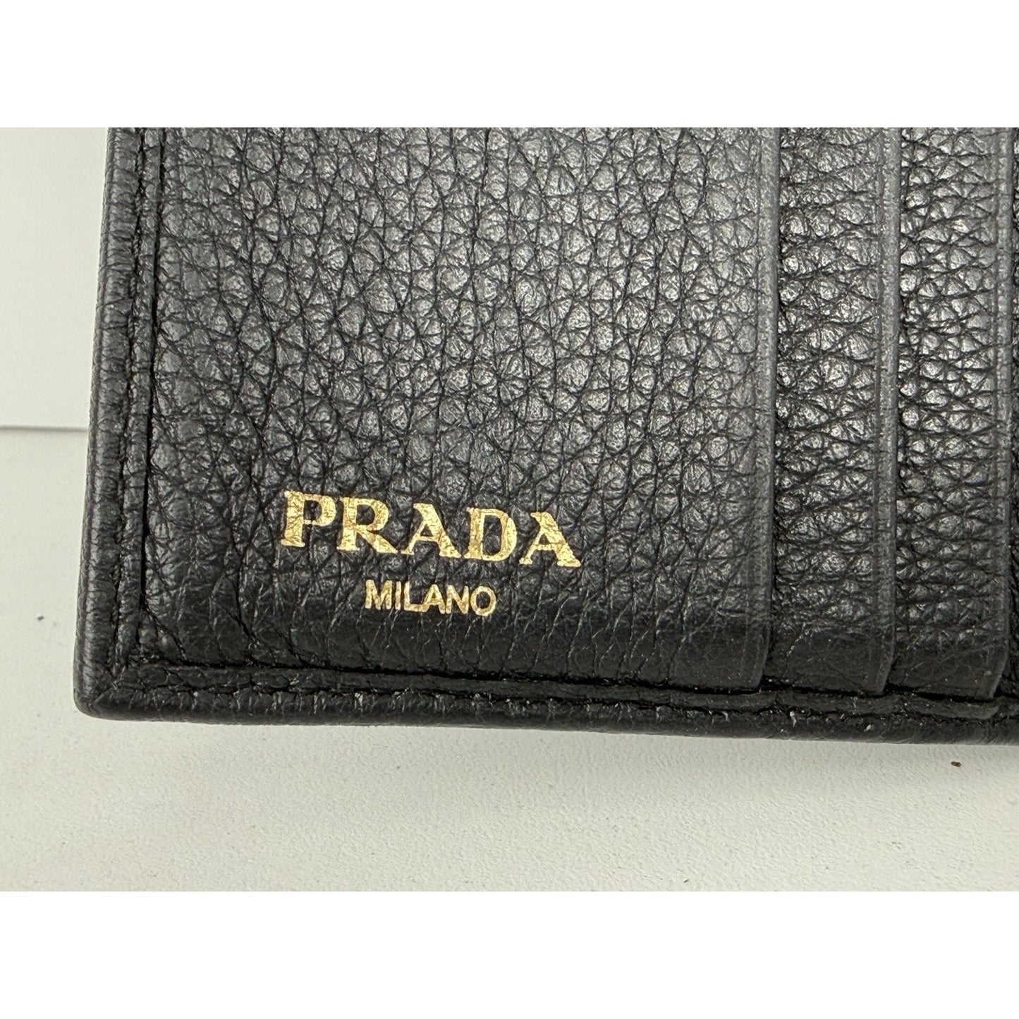 Prada Small Grain Leather Trifold Wallet