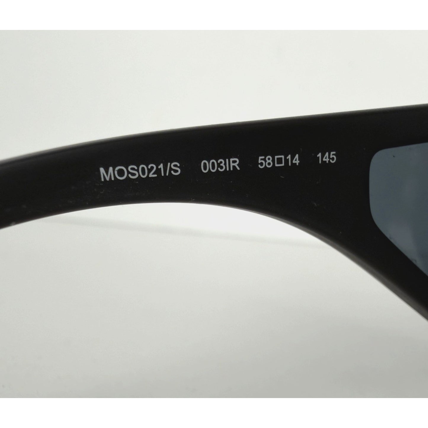 Moschino MOS021/S Square Sunglasses 145 in Matte Black with Dark Lenses
