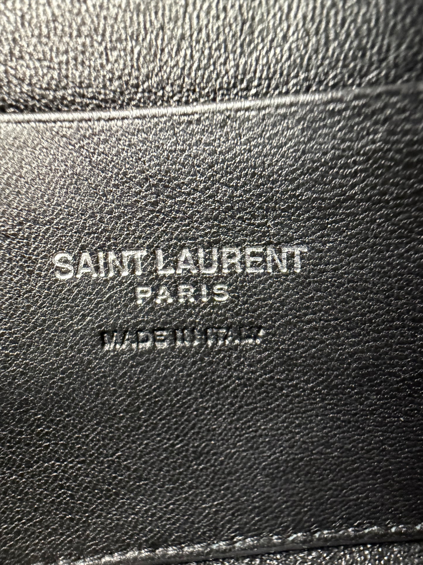 Saint Laurent Lou Camera Bag Mini in Black Quilted Grain De Poudre Leather YS-10