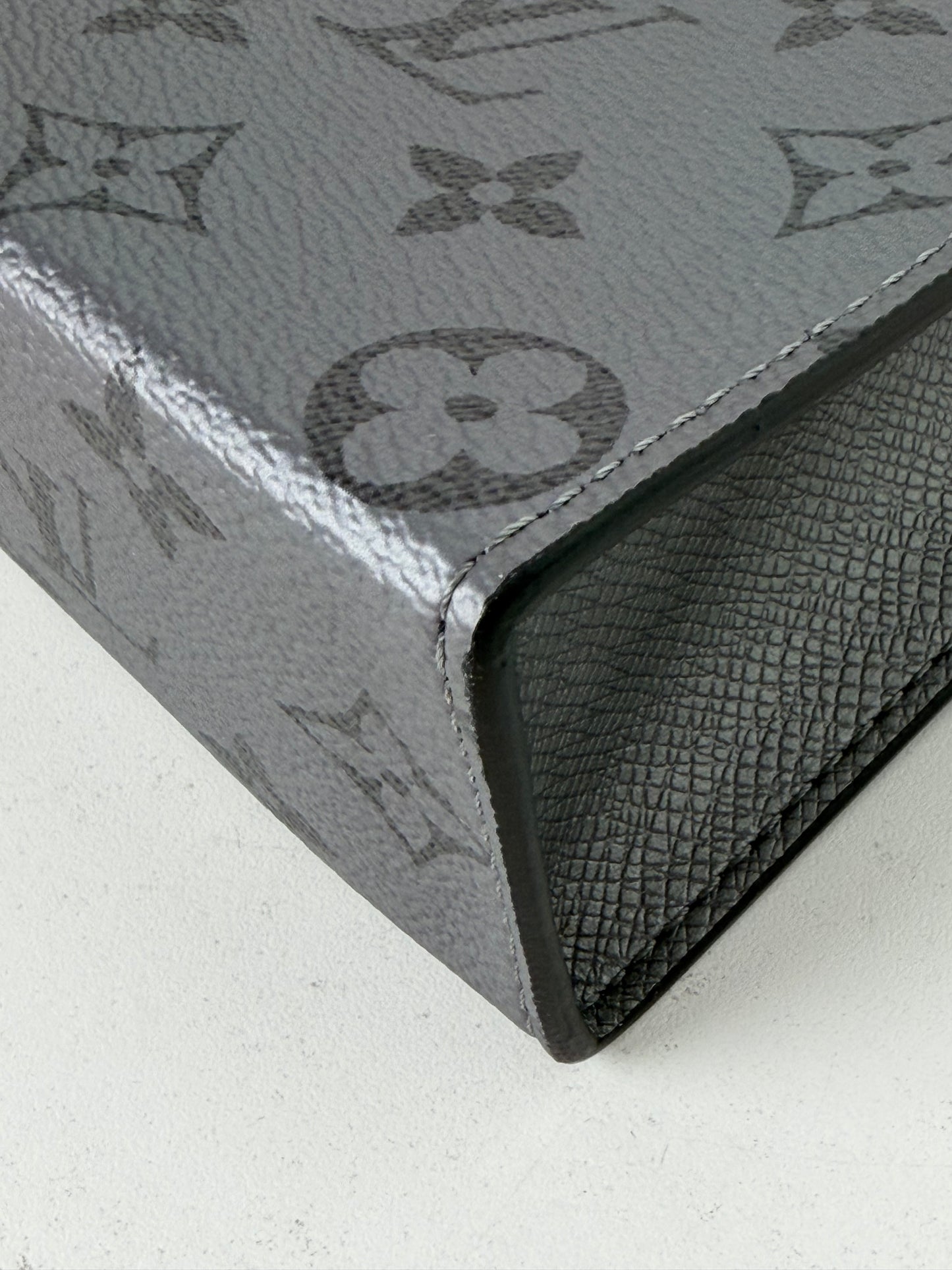 Louis Vuitton Voyage Pochette Bag MM Men's in Monogram Eclipse Coated Canvas NFC Y