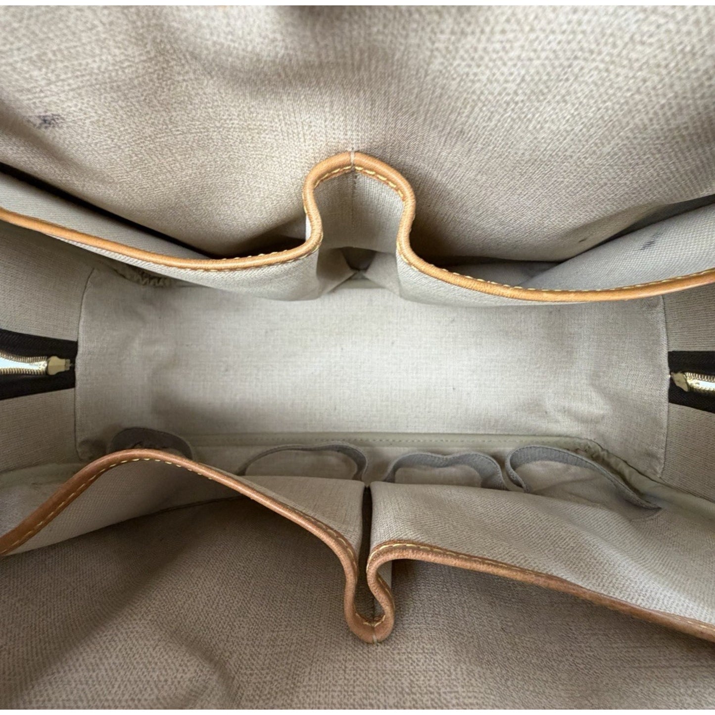 Louis Vuitton Classic Deauville Medium Bag in Brown Coated Canvas S