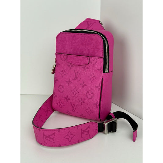 LOUIS VUITTON Outdoor Sling Shoulder Bag Taigarama Pink Men's