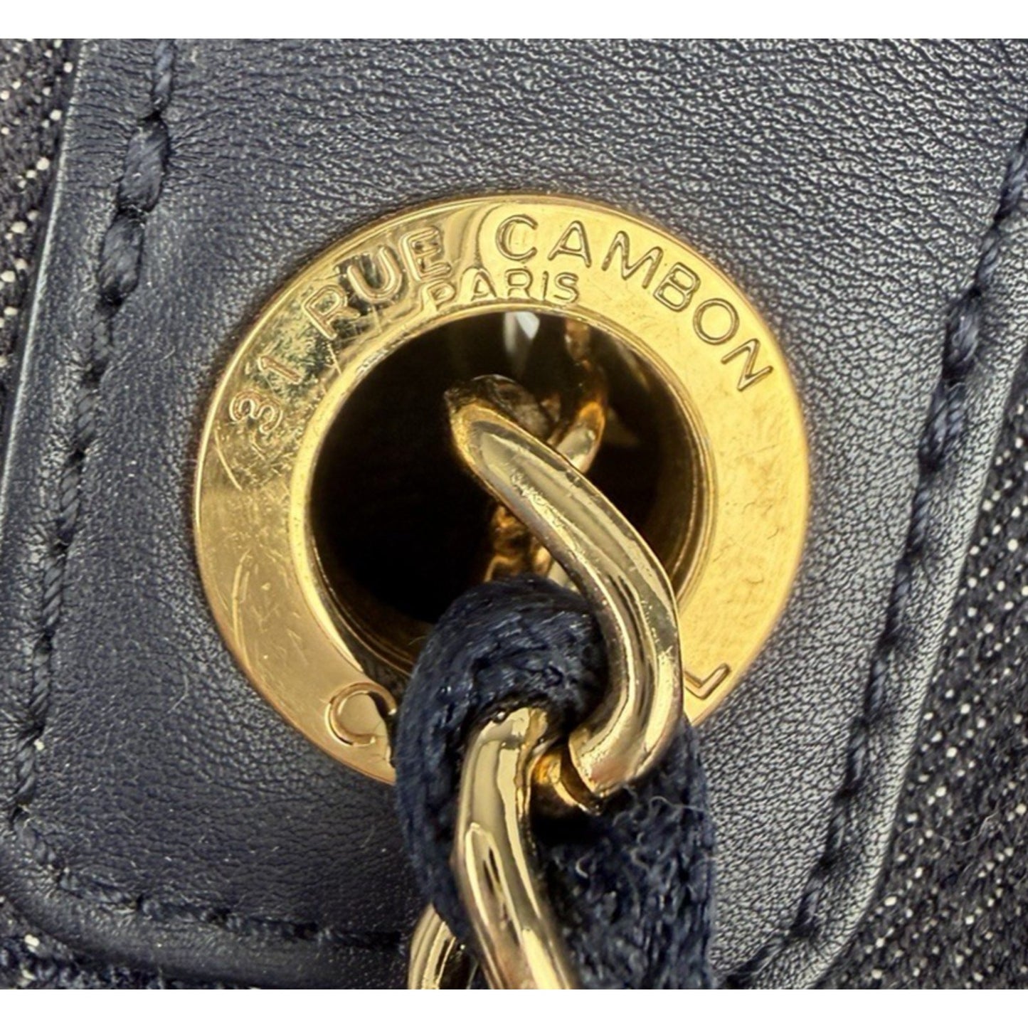 Chanel Deauville Medium Shopping Tote Bag in Denim Canvas 2013 "CC" Logo D1