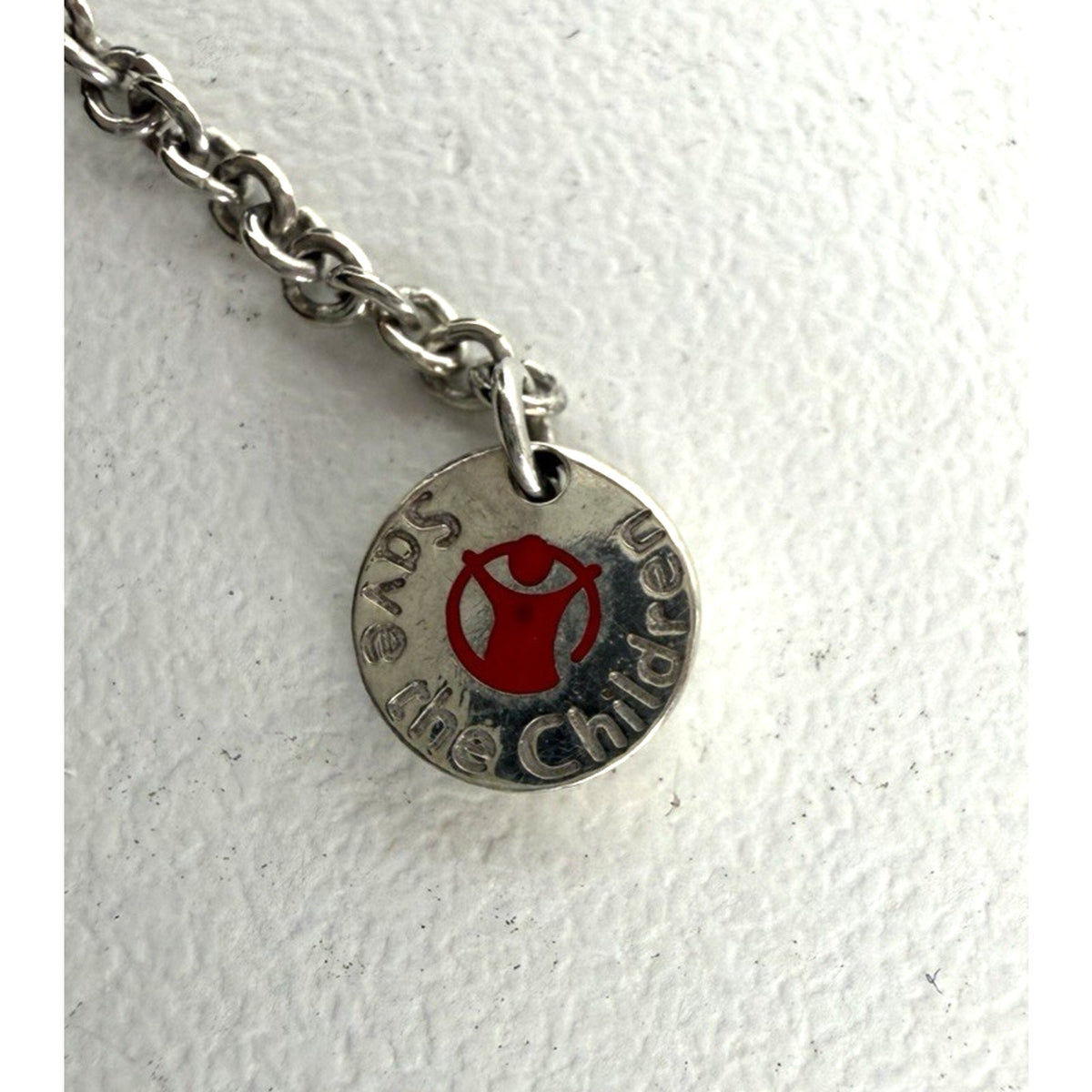 Bvlgari Save The Children Pendant Necklace in Silver and Black Ceramic