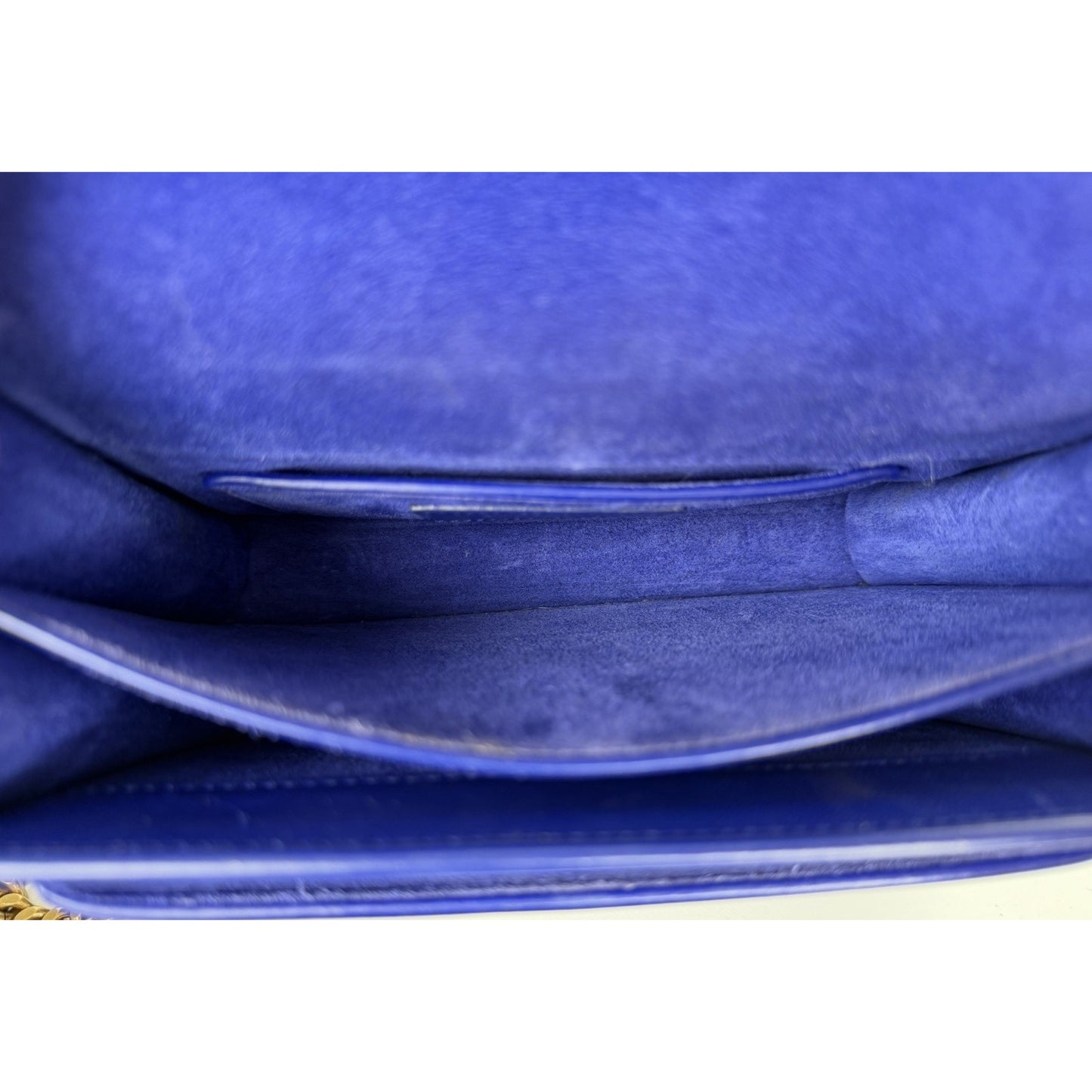 LAYAWAY Saint Laurent Patent Crossbody Small Monogram Sunset Bag in Royal Blue C3