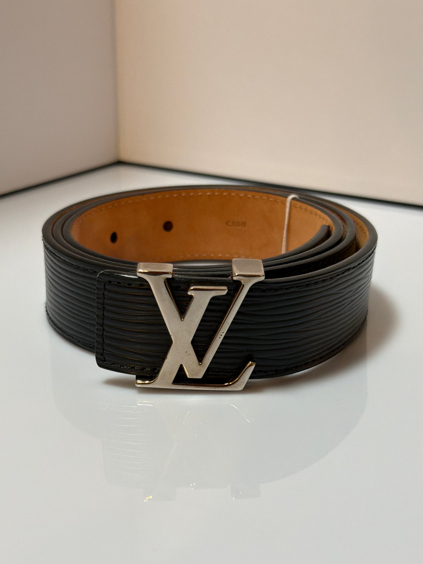 Louis Vuitton 2011 LV Initiales Epi Leather 30mm Belt Black 90/36 M9604