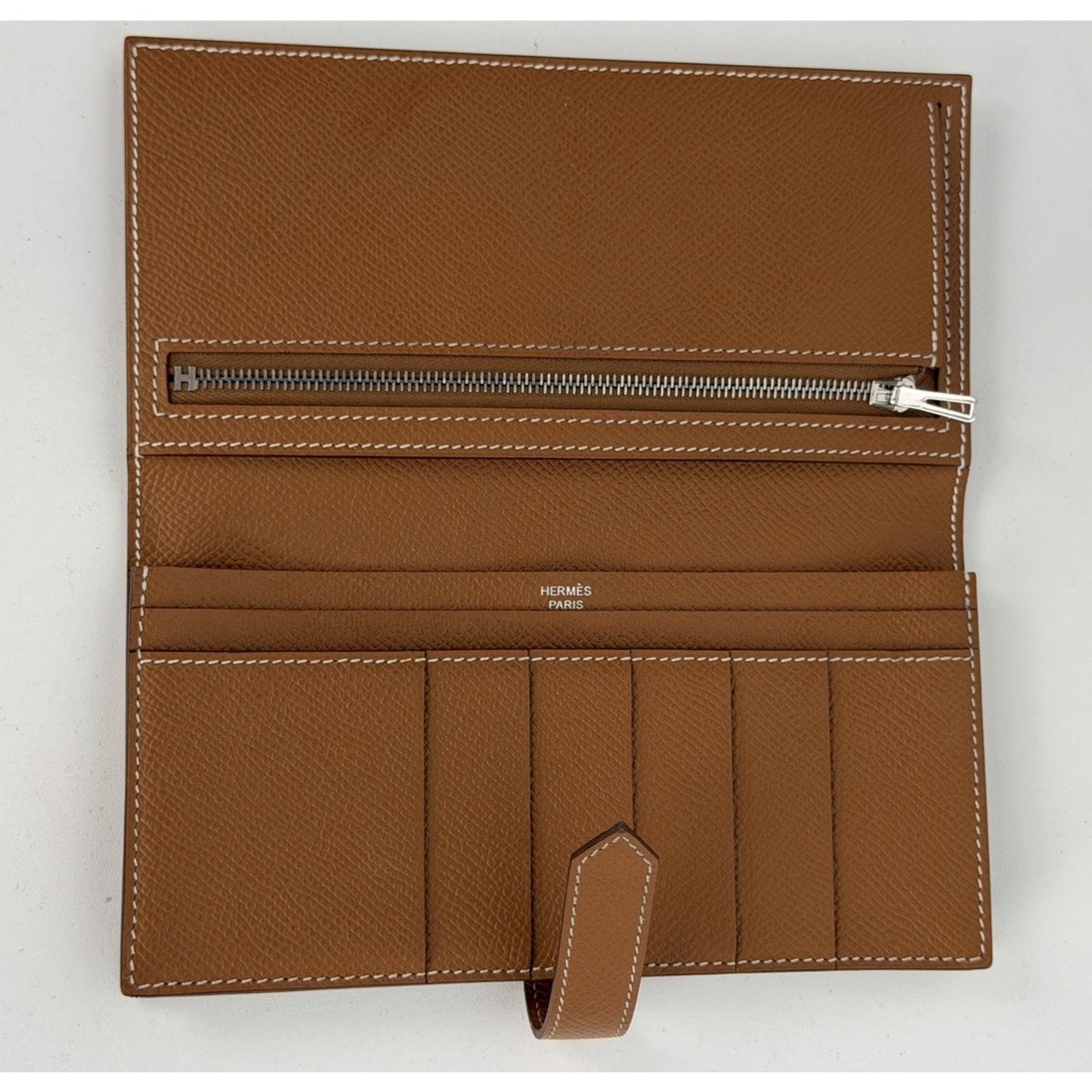 Hermes Bearn Long Bifold Wallet in Brown Epsom Leather 2022