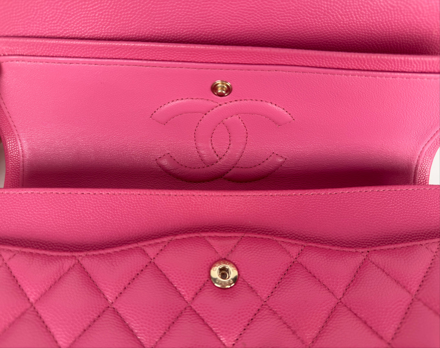 Chanel Classic Double Flap Bag Small in Pink Caviar Leather 2019 YE-1