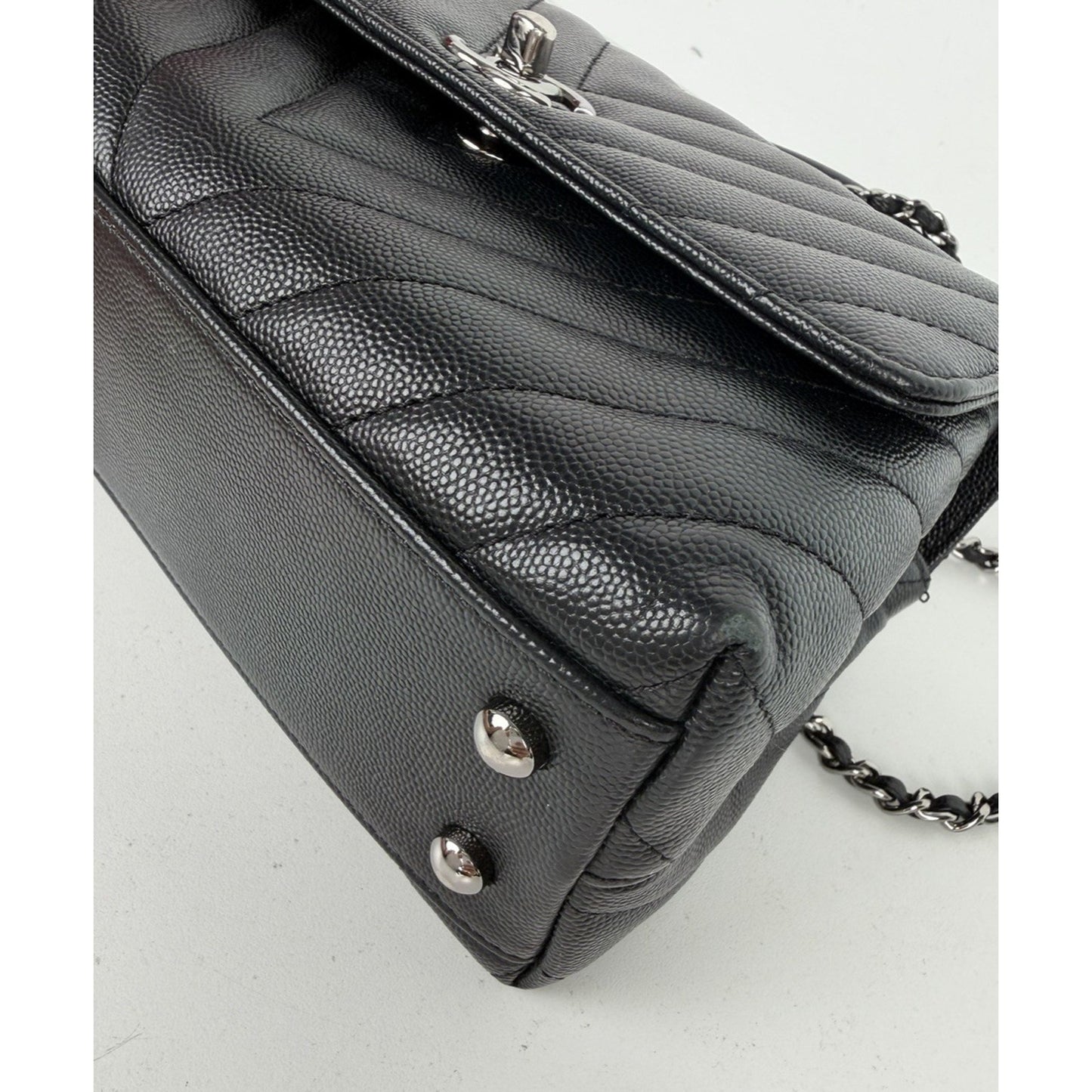 Chanel Coco Top Handle Bag XS With Chain Strap in Black Caviar Leather 2019 E-1