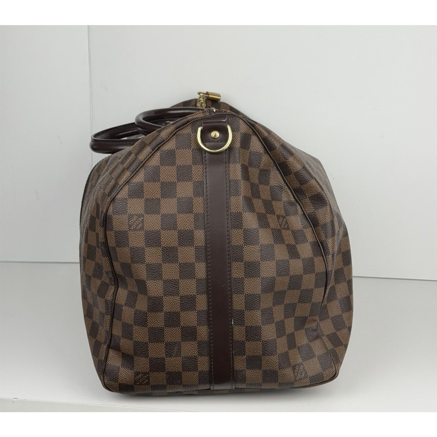 Louis Vuitton Keepall 55 Damier Ebene Brown Canvas Duffel Bag (2015)