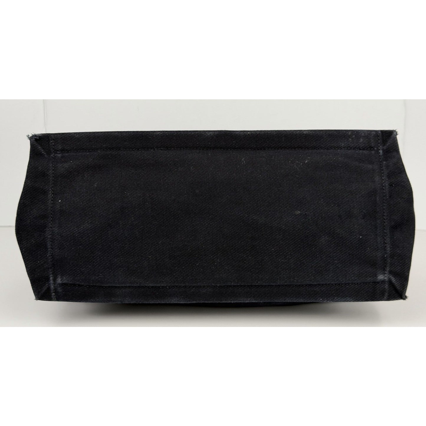 Saint Laurent Rive Gauche Tote Bag Small in Black Canvas and Calfskin S11