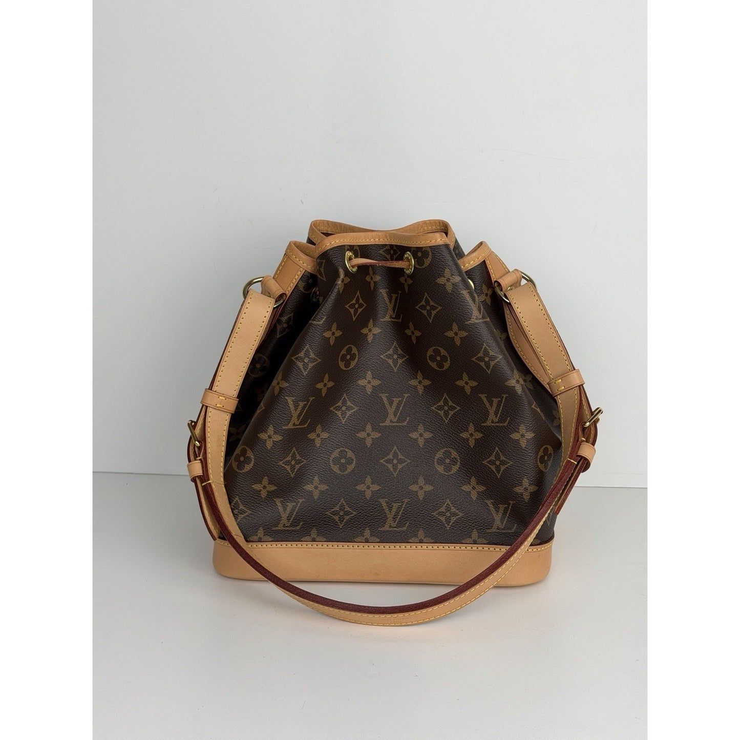 Louis Vuitton Petit Noe Shoulder Bag NM in Brown Monogram Coated Canvas NFC S