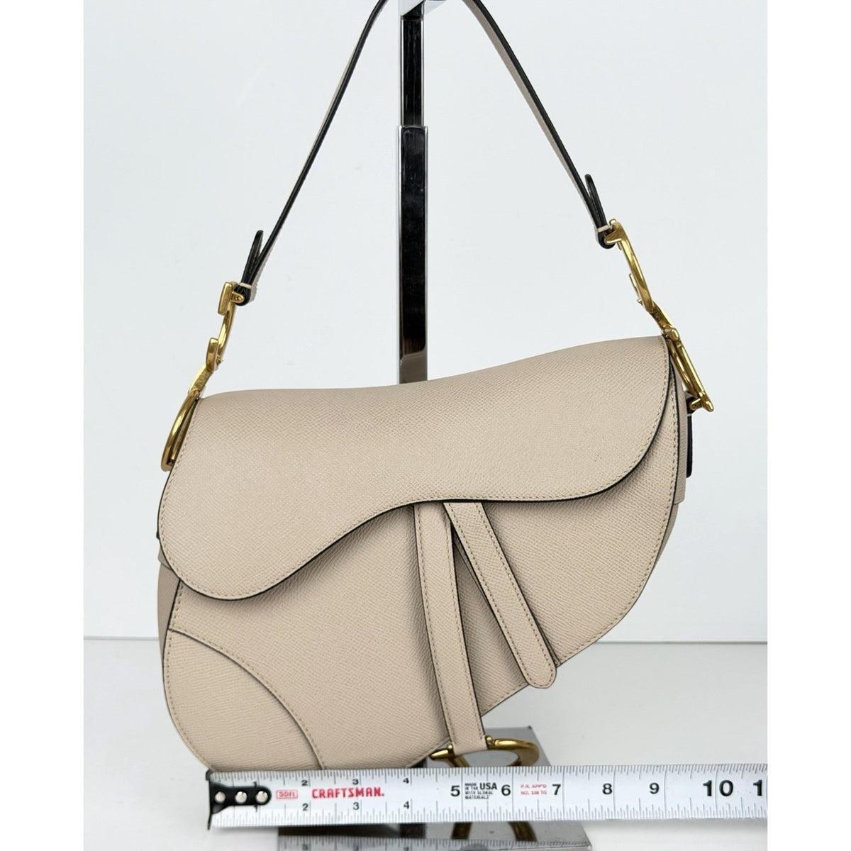 Christian Dior Saddle Bag in Beige Latte Grained Calfskin Leather 2025 D-05