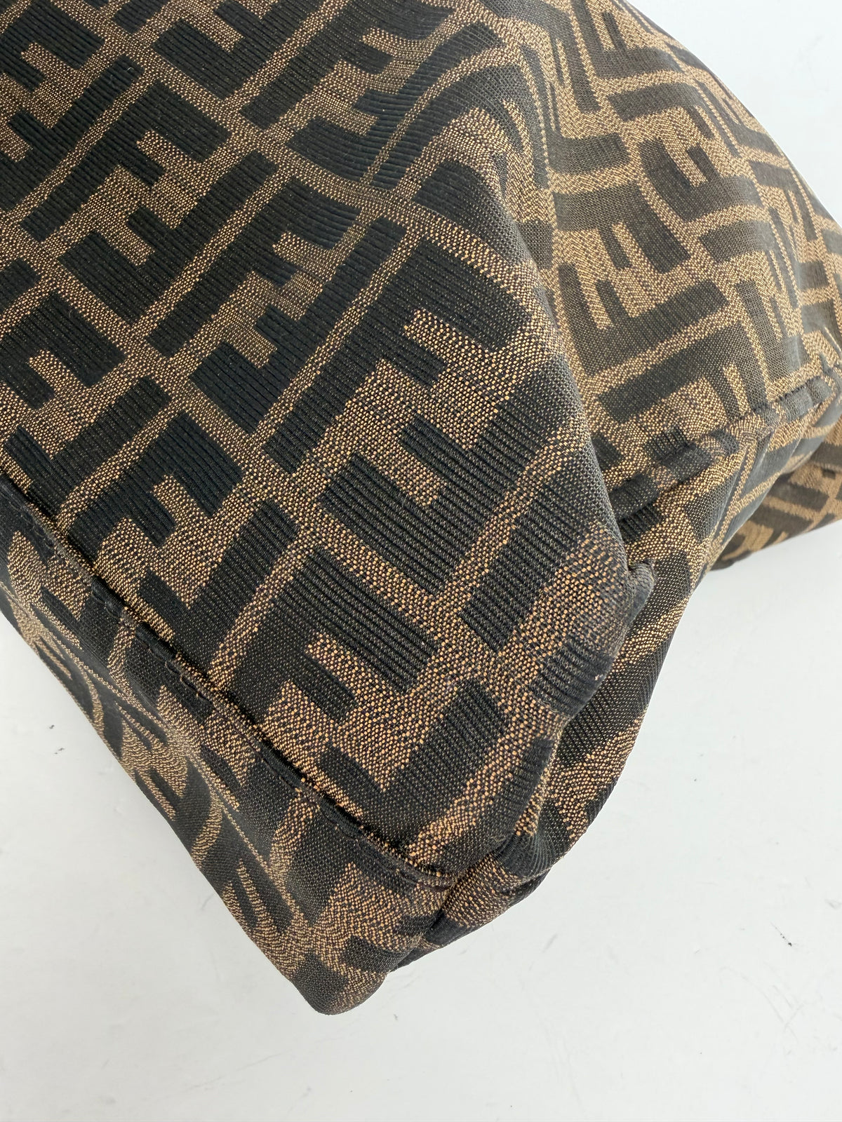 Fendi Tobacco Shopping Tote Bag in Zucca Monogram Brown Canvas YS09