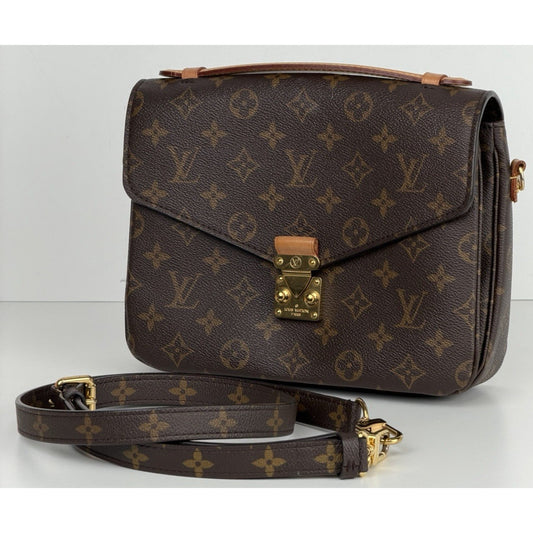 Louis Vuitton Pochette Metis MM Bag in Brown Monogram Coated Canvas NFC E-1