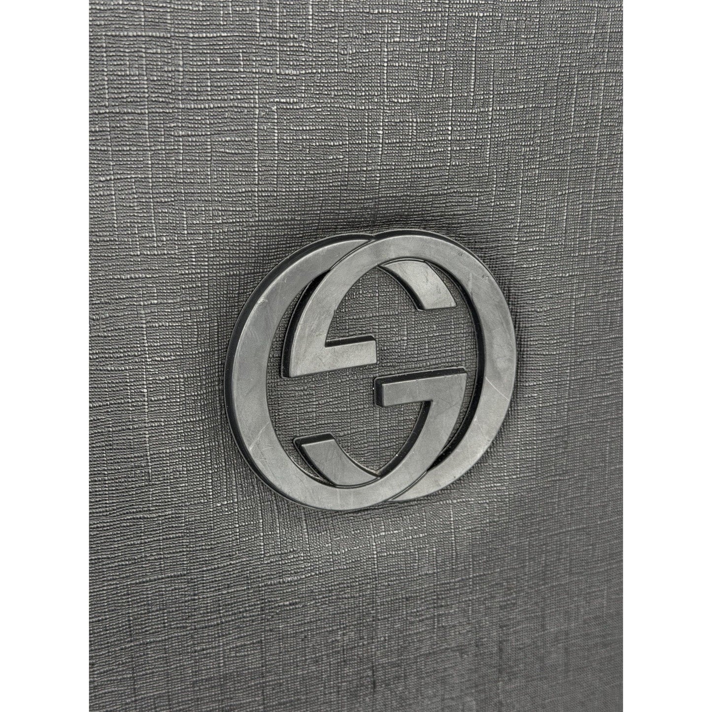 Gucci Interlocking G Hard Shell Rolling Carry-On Suitcase in Black