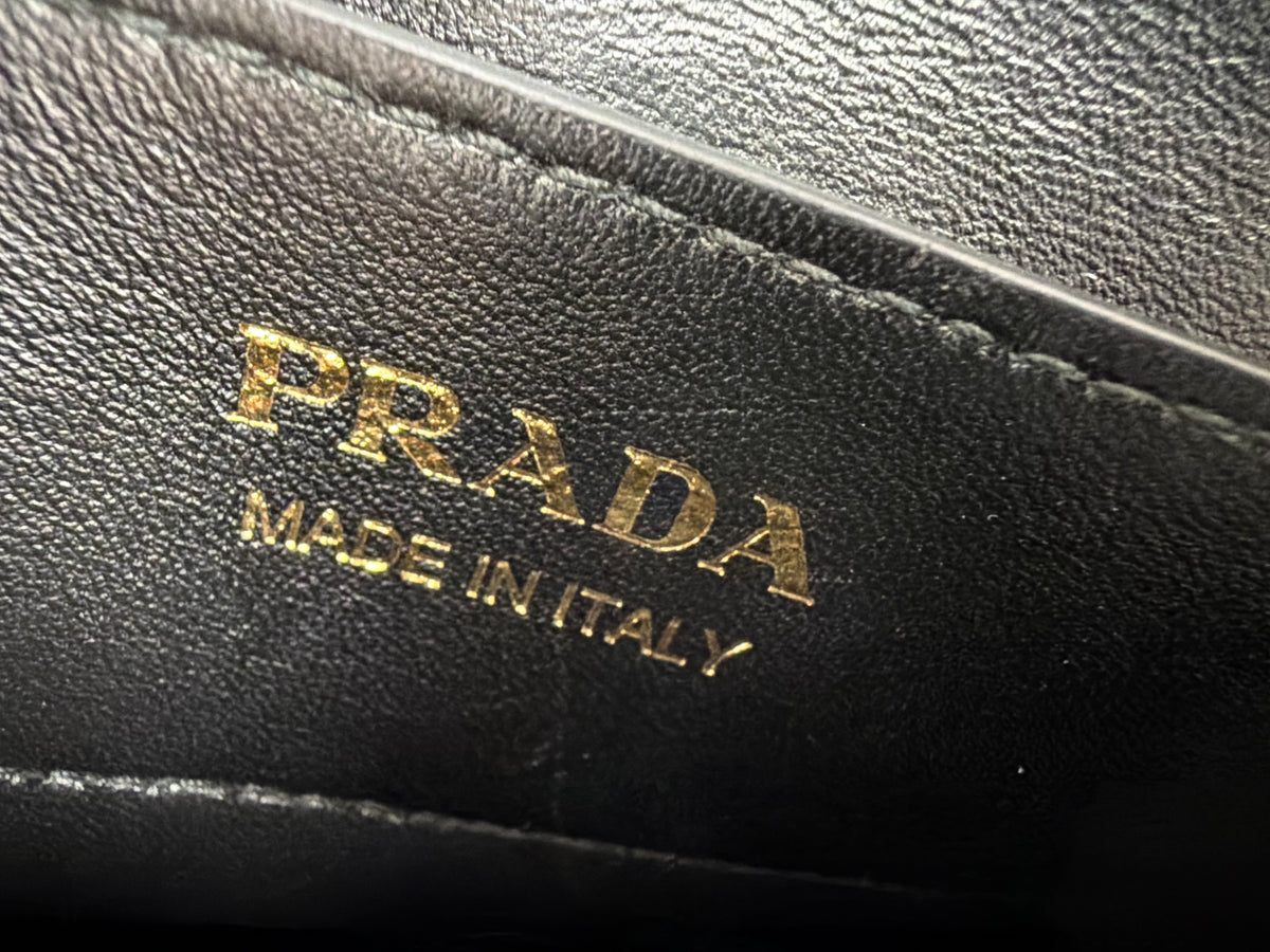 Prada Double Tote Medium Bag in Beige Saffiano Leather