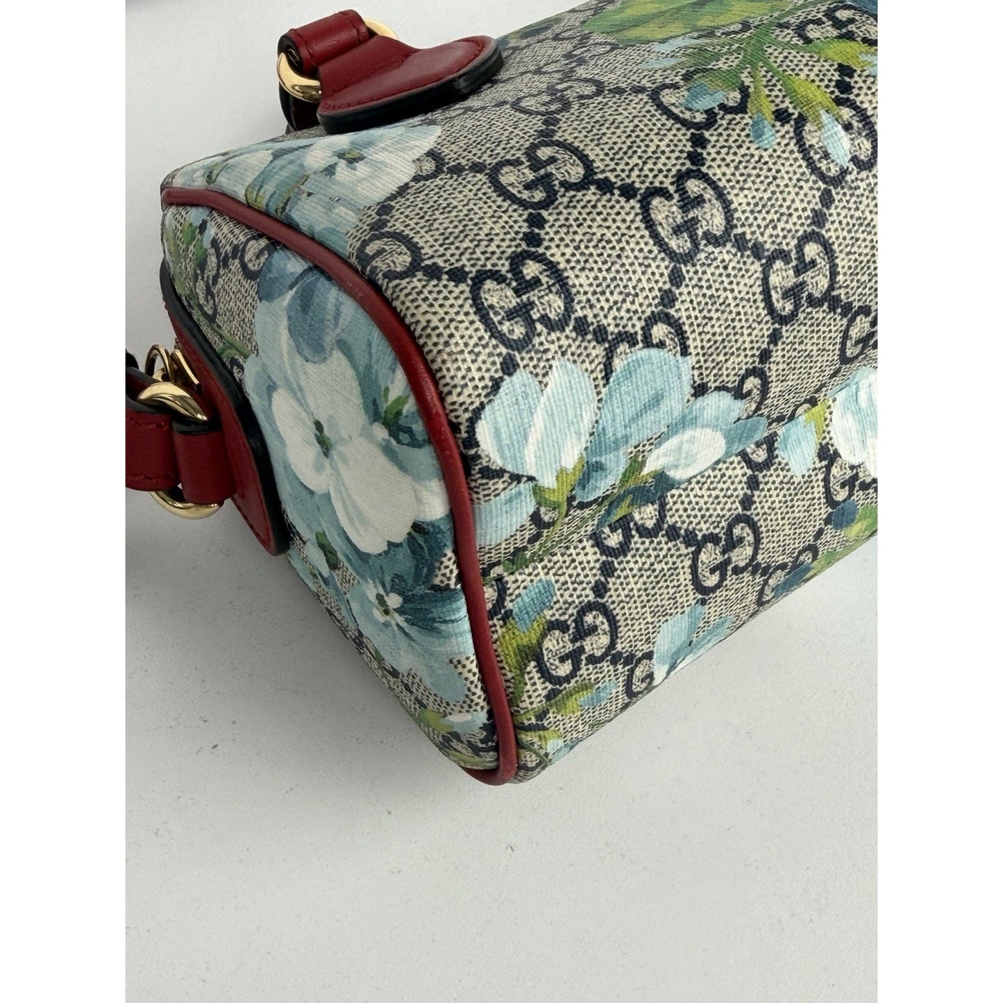 Gucci Blooms Boston Mini Top Handle Bag in Multicolor GG Supreme Canvas S-08