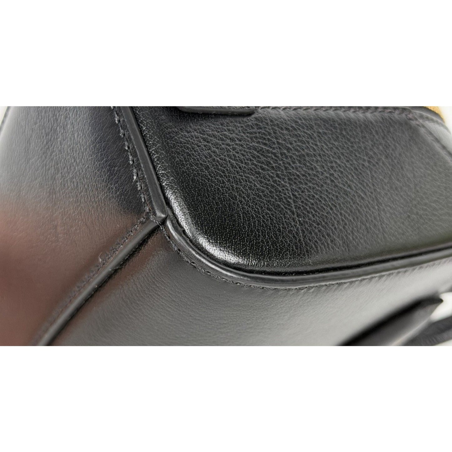 Givenchy Nano Antigona Cube Top Handle Bag in Black Shiny Leather