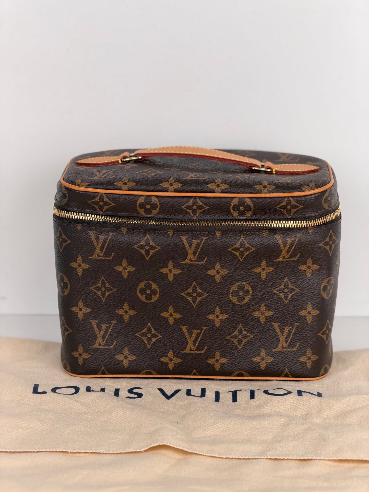 Louis Vuitton Nice BB Vanity Case Bag in Brown LV Monogram Coated Canvas NFC YS-10