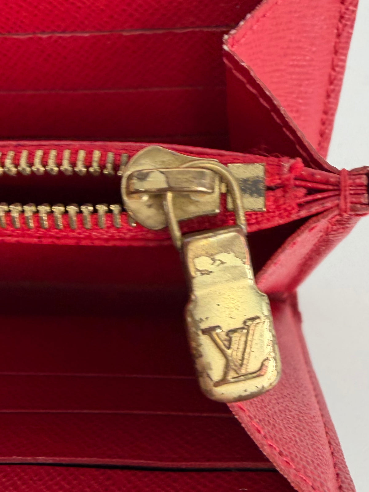 Louis Vuitton Damier Ebene Studded Sarah Wallet in Brown Coated Canvas YK-1