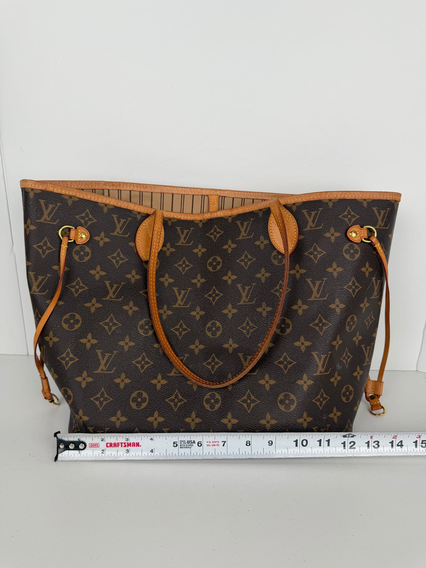 Louis Vuitton Monogram Neverfull Tote Bag MM in Brown LV Monogram Coated Canvas 2019 YS