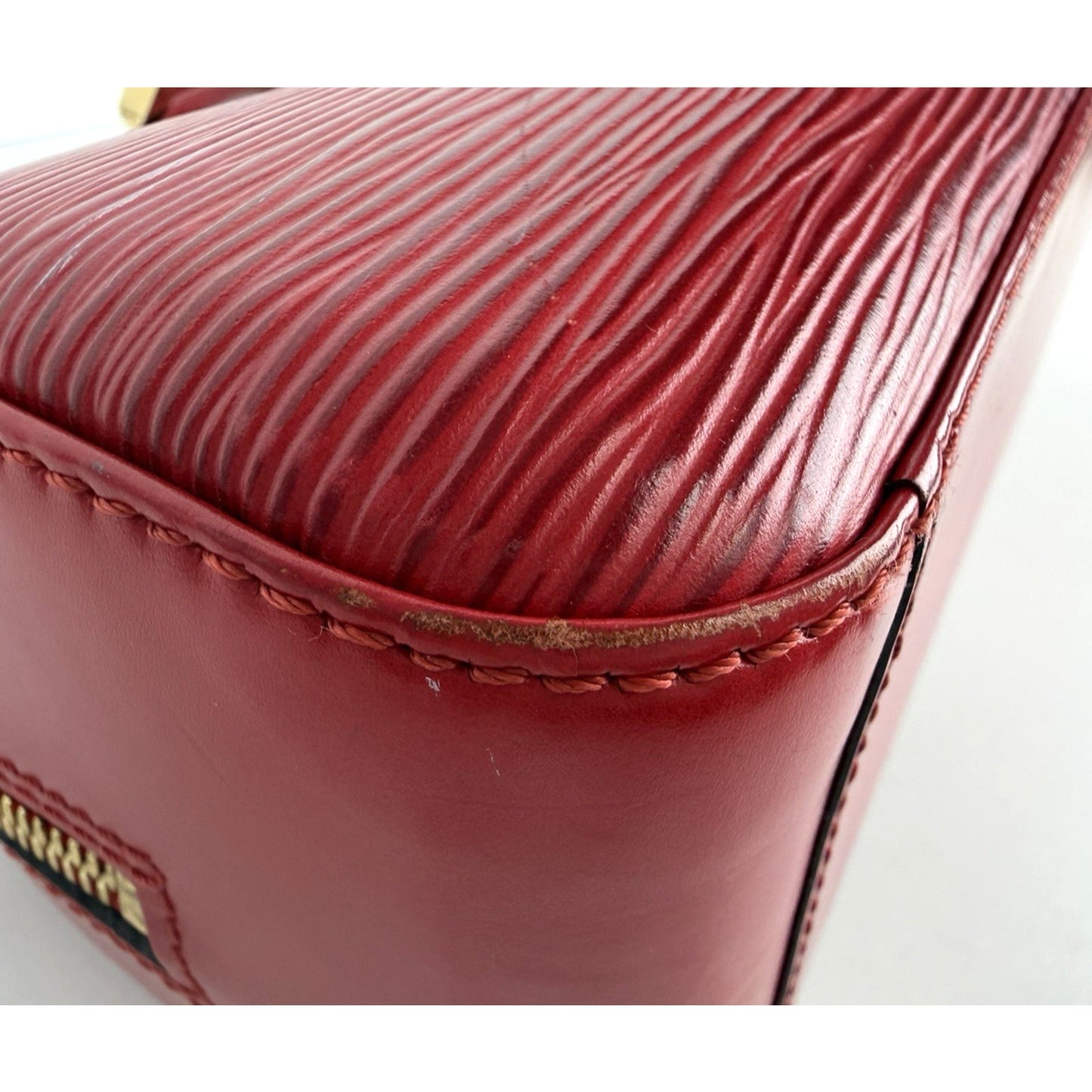 Louis Vuitton Jasmin Top Handle Bag Vintage Castilian Red Epi Leather 1998 S-10