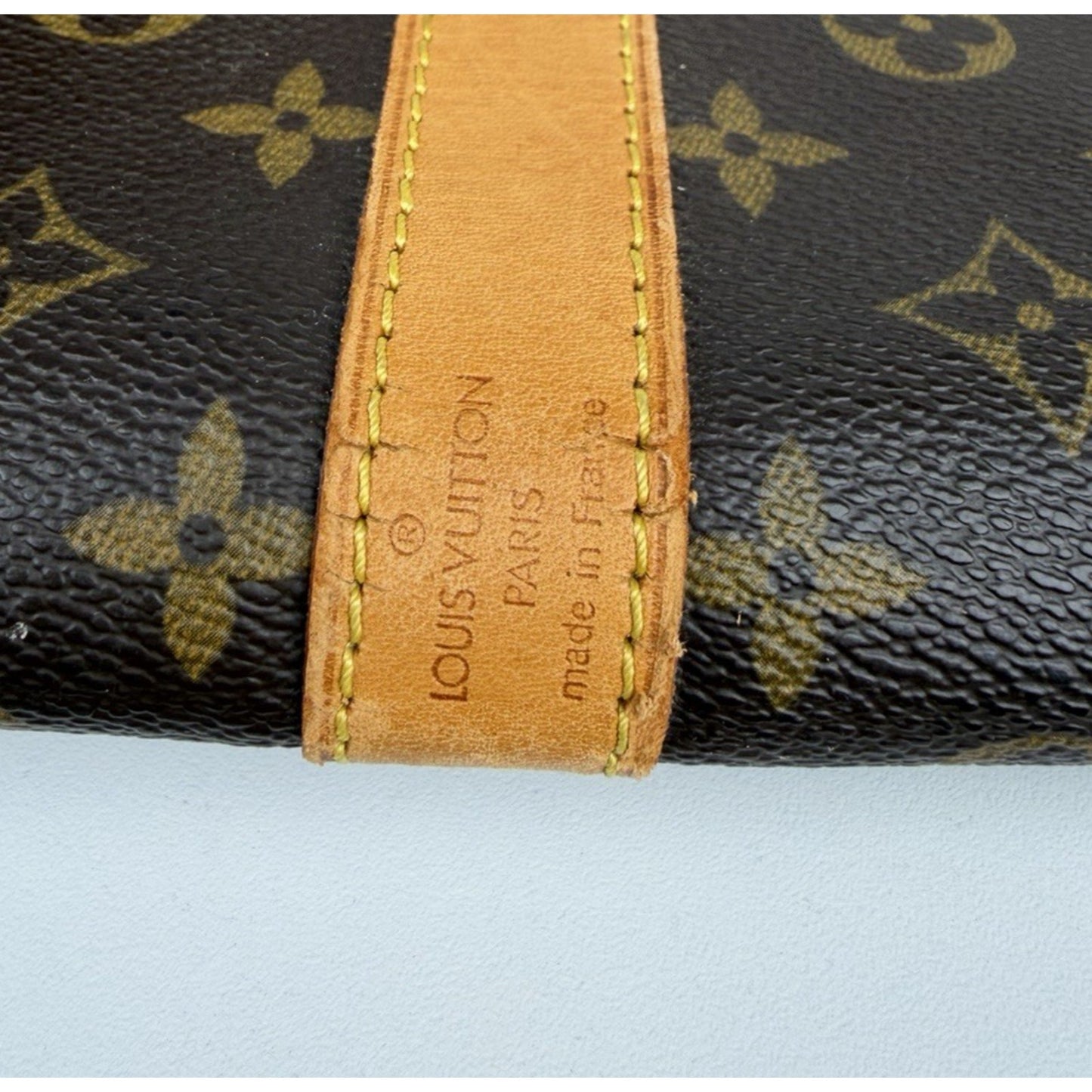Louis Vuitton Keepall 60 Bag Brown Coated Canvas Classic Monogram Patter 1997 S