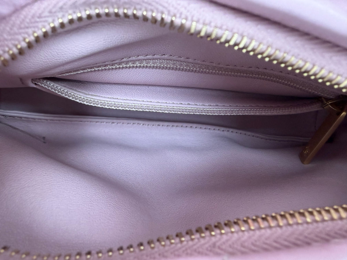 Chanel Pink Quilted Crumpled Lambskin Leather Small CC Links Shoulder Bag 2021 YC3