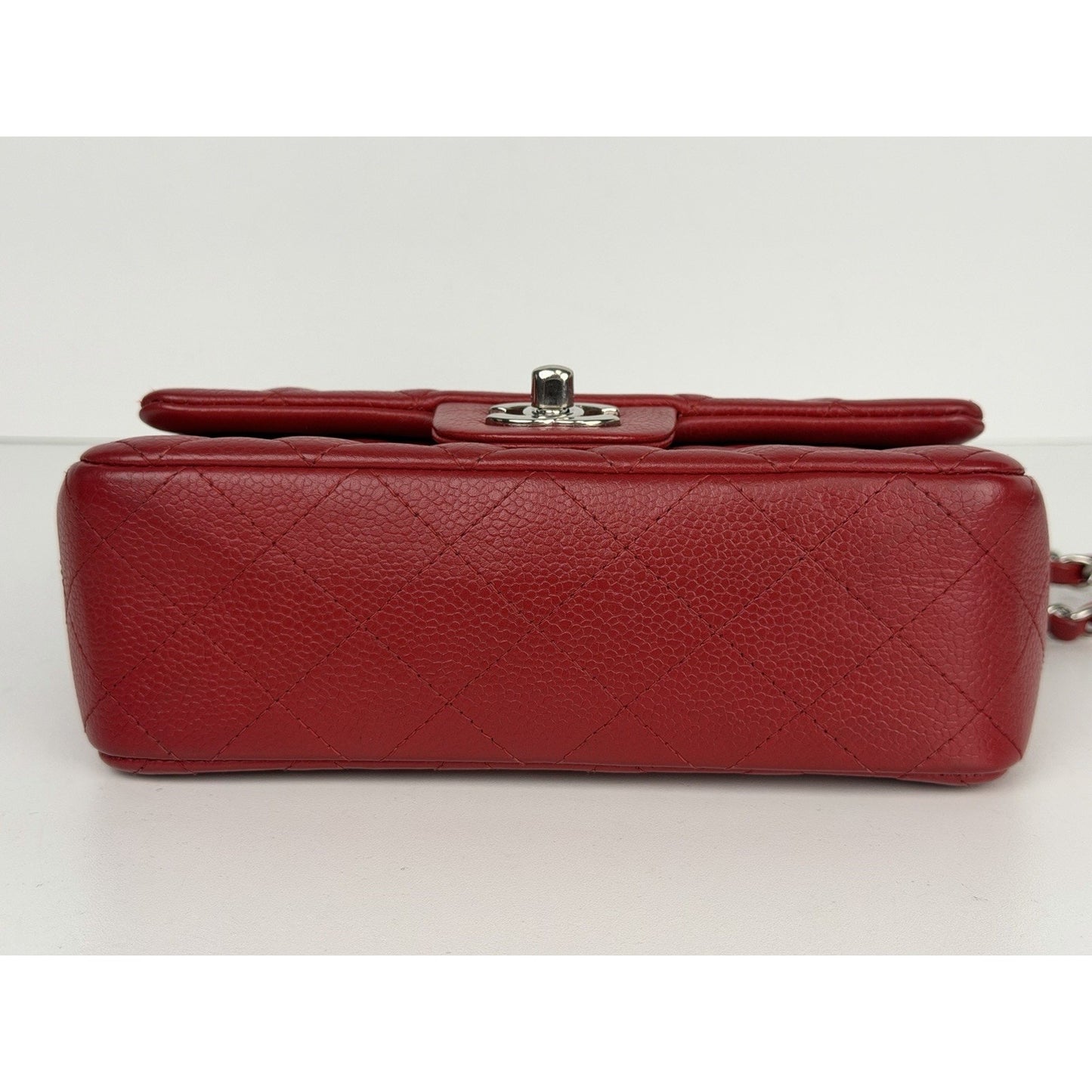 Chanel Classic Mini Rectangular Flap Bag in Red Caviar Leather 2013-2014 B4