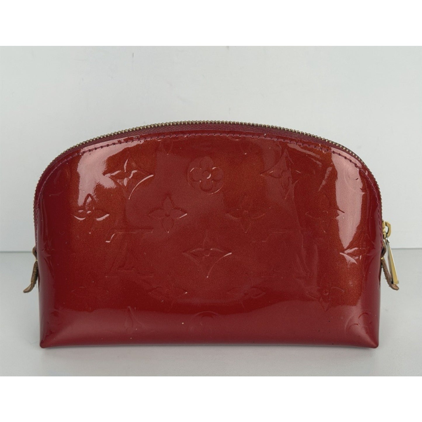 Louis Vuitton Pomme D'Amour Cosmetic Pouch in Monogram Vernis Red Leather 2012