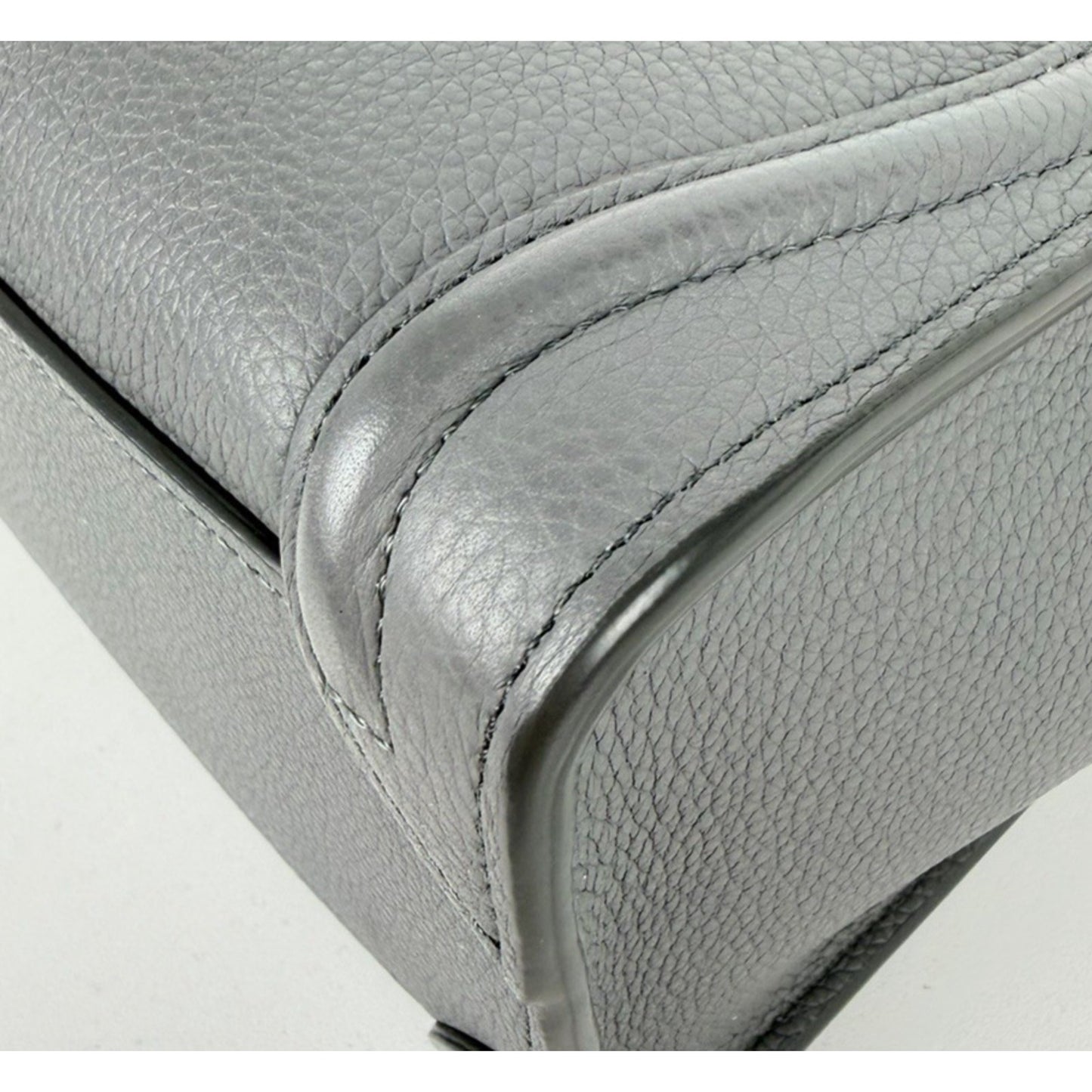 Celine Nano Luggage Bag in Grey Structured Calfskin Leather B-9