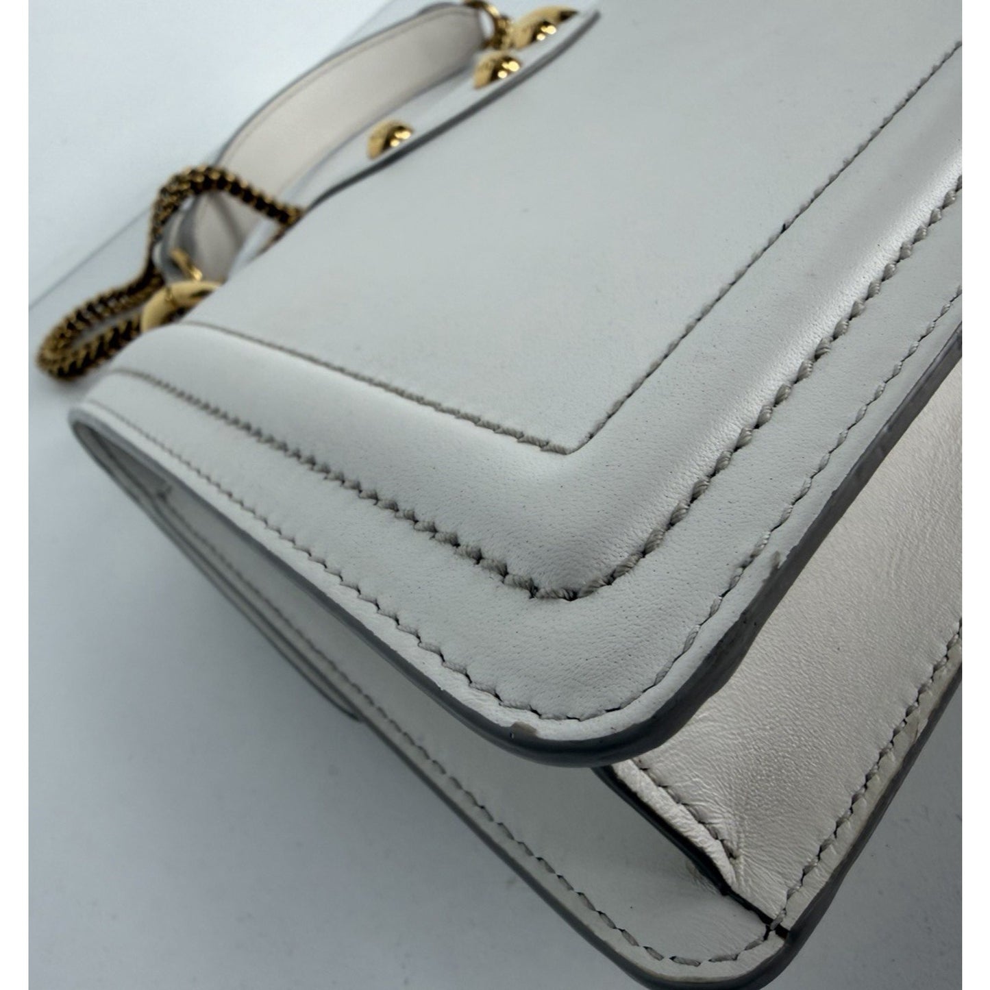 Dolce & Gabbana DG Amore Shoulder Bag Small in White Smooth Calfskin S07