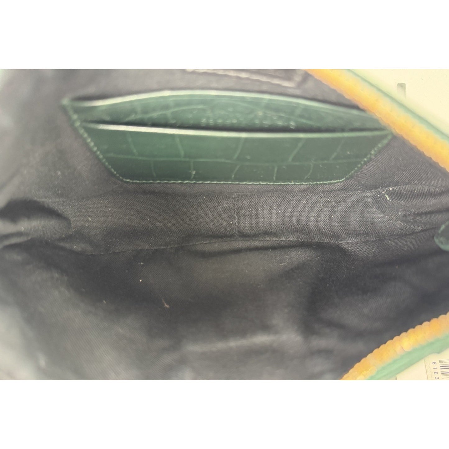 Balenciaga Le Cagole Mini Shoulder Bag in Dark Green Croc-Embossed Leather S-01