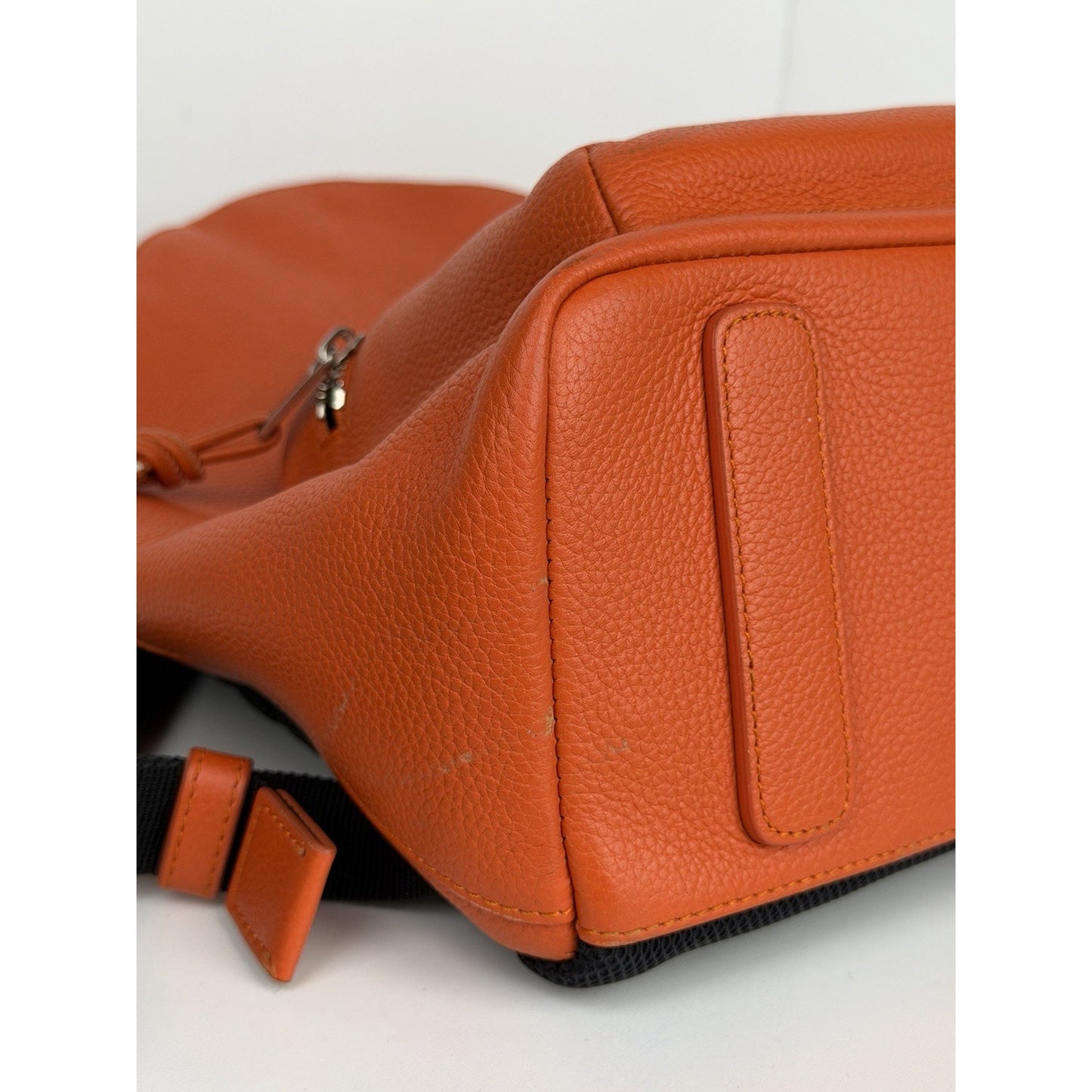 Christian Dior Atelier Backpack in Orange Leather 2018