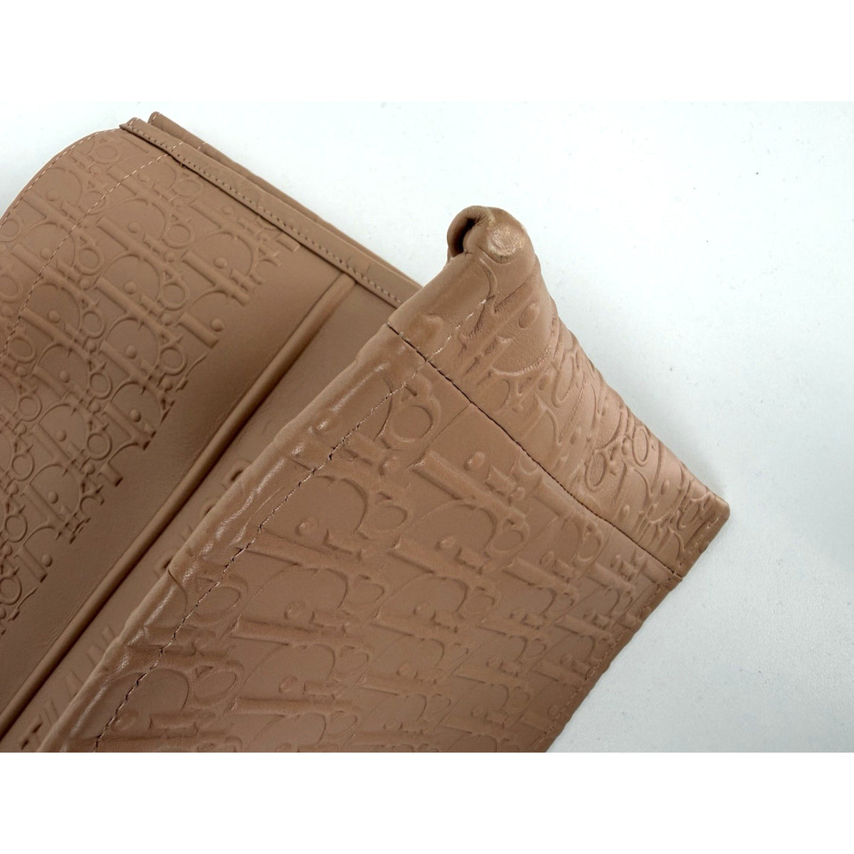 Christian Dior Oblique Medium Book Tote Bag in Beige Embossed Leather 2020 E2