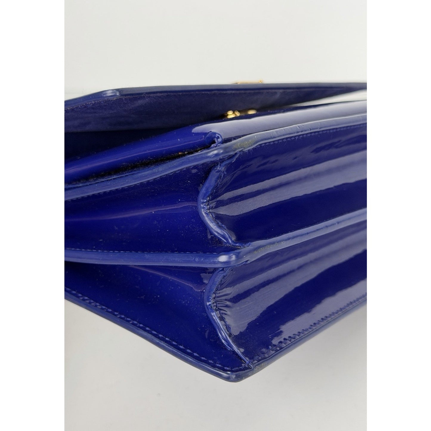 LAYAWAY Saint Laurent Patent Crossbody Small Monogram Sunset Bag in Royal Blue C3