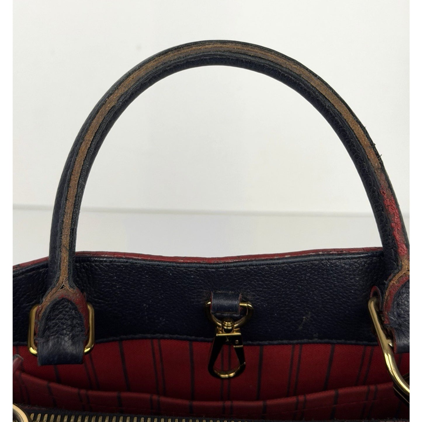 Louis Vuitton Monogram Empreinte Montaigne BB Handbag Marine and Rouge 2018 C2